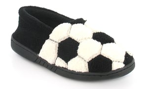 New Boys/Childrens Black/White Full Novelty Design Slippers