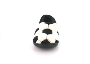 New Boys/Childrens Black/White Full Novelty Design Slippers