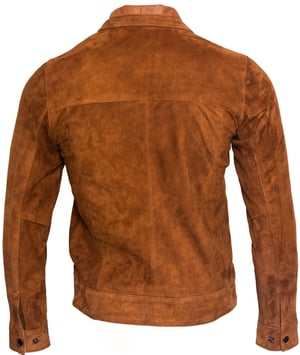 Retro Goat Suede Leather Biker Jacket