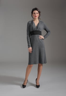 Jurk met Lange Mouwen en Empire Taille