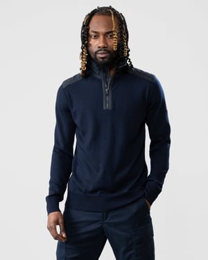 Belstaff Kilmington Mens Merino Wool Quarter Zip Jumper