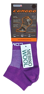 Comodo - Unisex Merino Wool Running Socks | Lightweight Sport Socks - Fuchsia