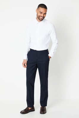 Slim Fit Long Sleeve Herringbone Shirt