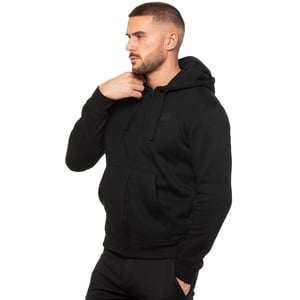 Enzo | Hoodie med dragkedja för herrar - Svart