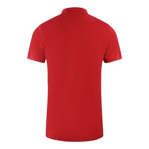 Aquascutum Boxed Logo Red Polo Shirt