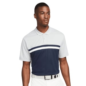 Nike Mens Victory Dri-FIT Golf Polo Shirt (Light Smoke Grey/Obsidian Blue)