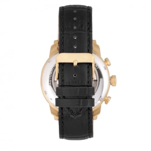 Heritor Automatic Arthur Semi-Skeleton Leather-Band Watch w/ Day/Date