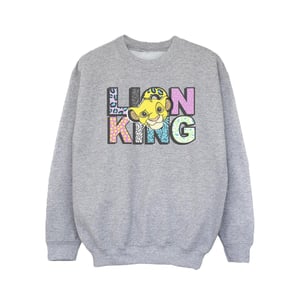 Disney Meisjes The Lion King Patroon Logo Sweatshirt (Sportgrijs)