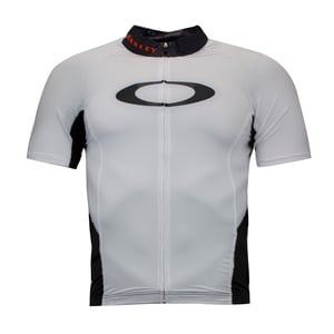 Oakley Jawbreaker Road Jersey Wielrenners Zip Up T-shirt Wit - Heren