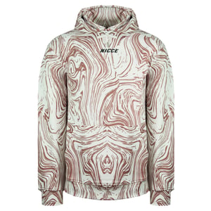 Nicce Logo Pullover Lange Mouw Heren Wit Roze Ash Hoodie 211 1 02 02 0338