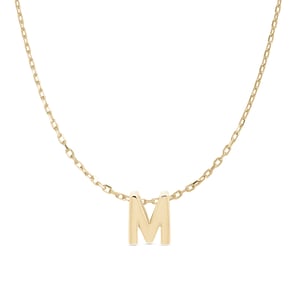 Luxenter Alphabet-halsband i 925 sterlingsilver och flerfärgade zirkoner med 18 karats gulguldsfinish