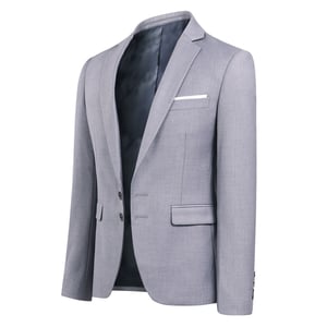 Ljusgrå Blazer Tvåknappad Blazer