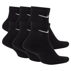 Nike SX7669 Unisex Everyday Cushion Ankle Training Socks (6 Pairs) Black