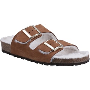Hush Puppies Jessie Läder Dam Tofflor Tan