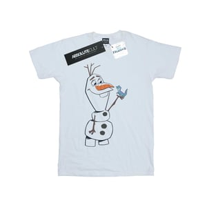 Disney Meisjes Frozen 2 Olaf en Salamander Katoenen T-Shirt (Wit)