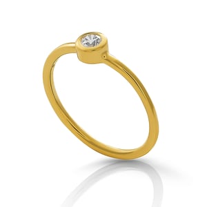 Orphelia 'Classic' Dames 925 Sterling Zilveren Ring - Goud ZR-7526/G