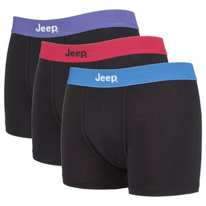 JEEP - 3 Pairs Mens Cotton Rich Blend Everyday Fitted Brief Trunks