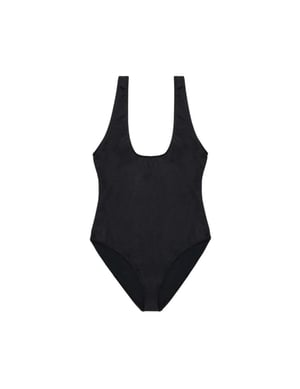 Playful Promises Hunter McGrady Black High Leg Low Cut Swimsuit