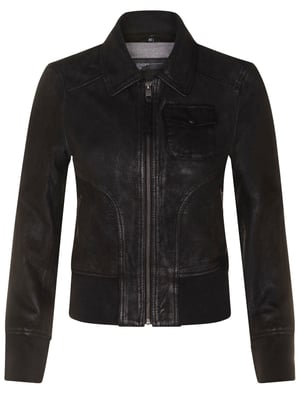 Dames leren MA-1 Varsity jack-Ann Arbor