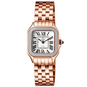 GV2 Milan Women's 12111B Swiss Quartz Rose Gold Stainless Steel Diamond Watch