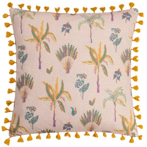 furn. Chamae Floral Tasselled Cushion Cover