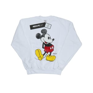 Disney Heren Mickey Mouse Classic Kick Sweatshirt (Wit)