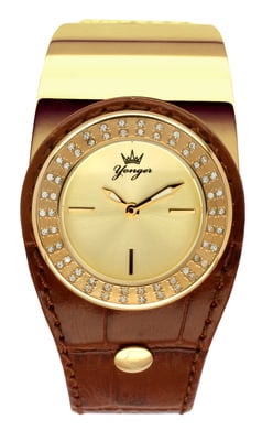 Yonger and Bresson Yellow Gold Dial Brown Watch