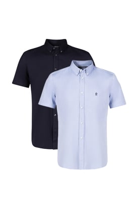 2 Pack Cotton Short Sleeve Oxford Shirts