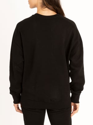 Luke 1977 Womens Raise Workout Oversized Sweatshirt in Black