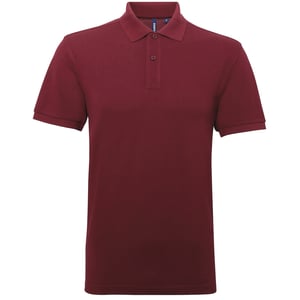 Asquith & Fox Mens Short Sleeve Performance Blend Polo Shirt (Burgundy)