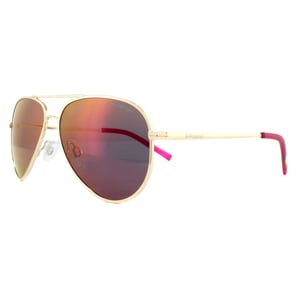 Polaroid Kids Aviator Kidss Gold Grey Pink Mirror Polarized Sunglasses