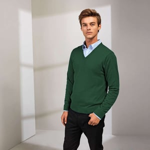 Premier Mens V-Neck Knitted Sweater (Bottle)