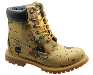 Timberland 6 Inch Wedge Womens Boots Beige Camo Camouflage Lace Up 8357B B83B