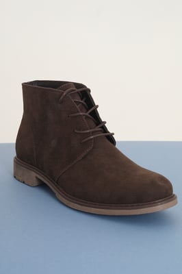 Faux Suede Lace Up Desert Boot