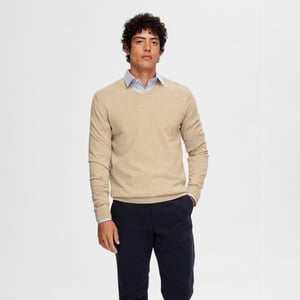Selected Berg pullover v-neck kelp