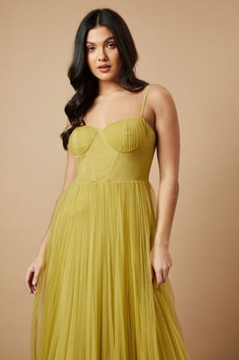 Corset Detail Maxi Dress