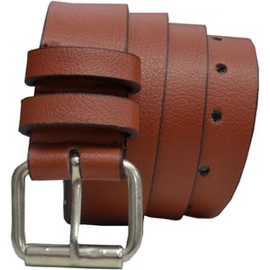 Kruze Mens Tan Leather Belt