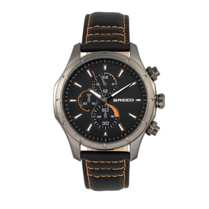 Breed Lacroix chronograaf horloge met leren band