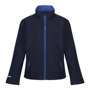 Regatta Kinder/Kids Ablaze 2 Layer Soft Shell Jas (Marine/Nieuw Koninklijk)