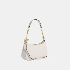 Teri Shoulder Bag in Refined Pebbled Leather with Chain Strap