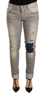Acht Gray Bomull Slim Fit Denim Jeans