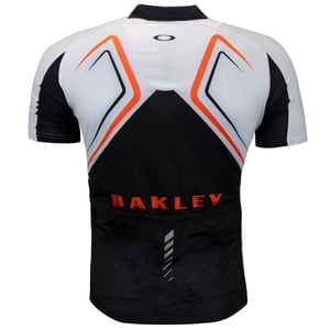 Oakley Jawbreaker Road Jersey Wielrenners Zip Up T-shirt Wit - Heren