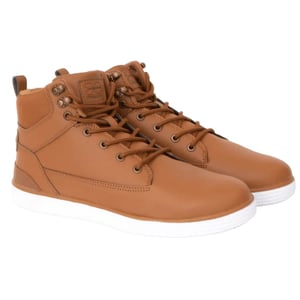 Crosshatch Heren Staiger Leren Trainers (Bruin)
