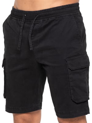 Enzo | Heren Cargo Korte Broek - Zwart
