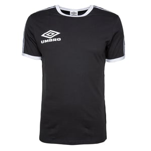 Umbro Short Sleeve Crew Neck Black Mens Ringer T-Shirt 65801U FL3