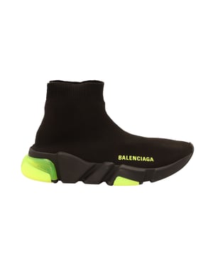 Balenciaga Speed Clear Sole Sneakers in Zwart Polyamide