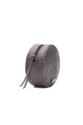 Pompei Donatella Vrouwen Grijs Leren Crossbody Tas