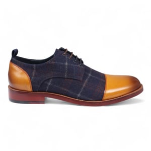 Justin Reess Heren Oxford Bruine Leren Brogue Schoenen - Ronnie