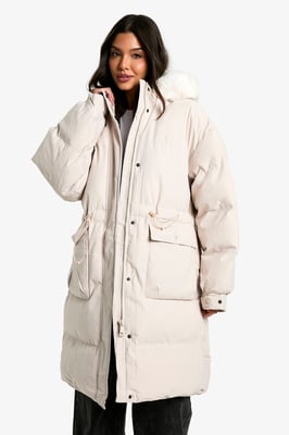 Premium Faux Fur Trim Parka