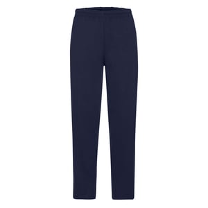 Fruit of the Loom Heren joggingbroek met open zoom (Deep Navy)